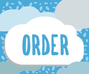 Sipariş gösterilen Not yazma. İş fotoğraf düzenleme insanlar ya da şeyler ilişkisinin birbirlerine göre sırası vitrine