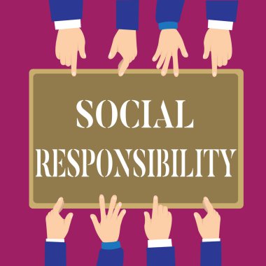 Sosyal Sorumluluğu gösteren bir not yazıyorum. Toplumun Hayattaki Yararları İçin İş Fotoğrafı Gösterme Yükümlülüğü