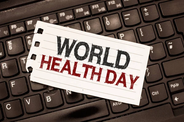 Word writing text World Health Day. Business concept for Global health awareness day celebrated every year — Stock Photo, Image