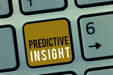 Kelime yazma metni Öngörü Insight. Proactive Fault Management System için iş konsepti Bir Erken Tespit