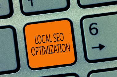 Yerel Seo optimizasyon gösterilen Not yazma. İş fotoğraf vitrine üst listesinde rütbesine arama görünürlüğü artırmak