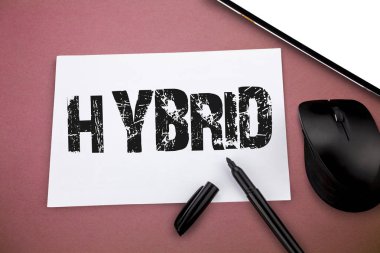 Hibrid gösterilen Not yazma. Çoluk çocuk-in iki bitki ya da hayvan farklı türler veya çeşitleri vitrine iş fotoğraf