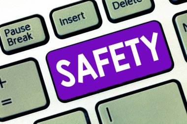 Emanet gösterilen metin işareti. Tehlike riski neden olası korunmaktadır kavramsal fotoğraf durumu