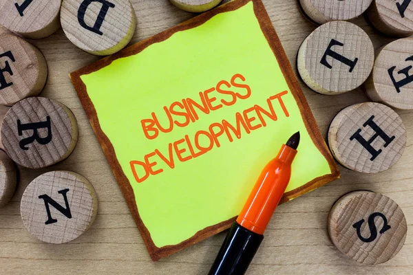Word writing text Business Development. Business concept for Implement Growth Value within and between company — Stock Photo, Image
