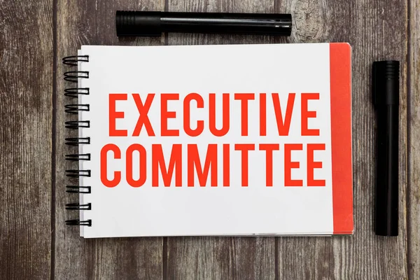 Word writing text Executive Committee. Business concept for Group of Directors appointed Has Authority in Decisions — Stock Photo, Image