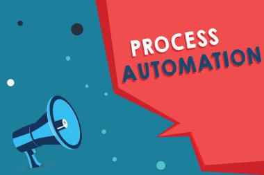 Word writing text Process Automation. Business concept for Transformation Streamlined Robotic To avoid Redundancy clipart