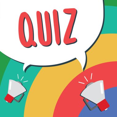 Gösterilen metin işaret Quiz. Kavramsal fotoğraf kısa gayri resmi test öğrencilere bilgi sınavı Test verilen
