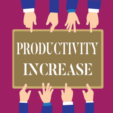 Verimliliğin Arttığını gösteren bir not yazıyorum. İş fotoğraflarının sergilenmesi ürün girdisi başına daha fazla iş yapılmasını sağlar