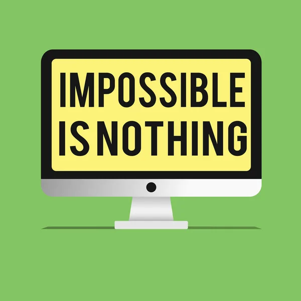 Texto escrito Impossível Não É Nada. Conceito de negócio para qualquer coisa é possível Acredite no Reino da Possibilidade — Fotografia de Stock