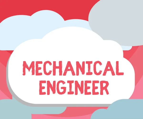 Handschriftliches Textschreiben Maschinenbauingenieur. Konzept der angewandten Ingenieursdisziplin für das mechanische System — Stockfoto