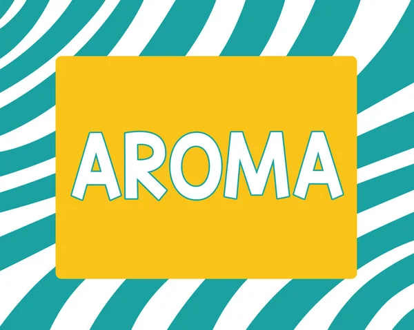 Írásbeli Megjegyzés mutatja Aroma. Üzleti fénykép egy jellegzetes jellemzően kellemes illata finom átható hangulatát bemutató — Stock Fotó