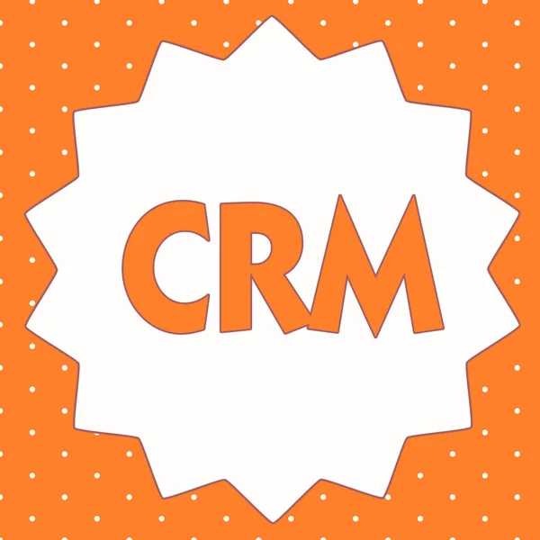 Концептуальний почерк, що показує Crm. Бізнес фото демонструє Стратегію управління взаємодіями організації — стокове фото