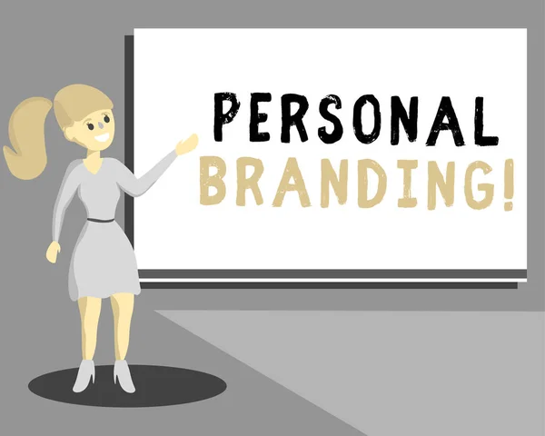 개인 브랜 딩 (Personal Branding) 을 보여 주는 손 글씨이다. Business photo text Practice of People Marketing self Image as Brands — 스톡 사진