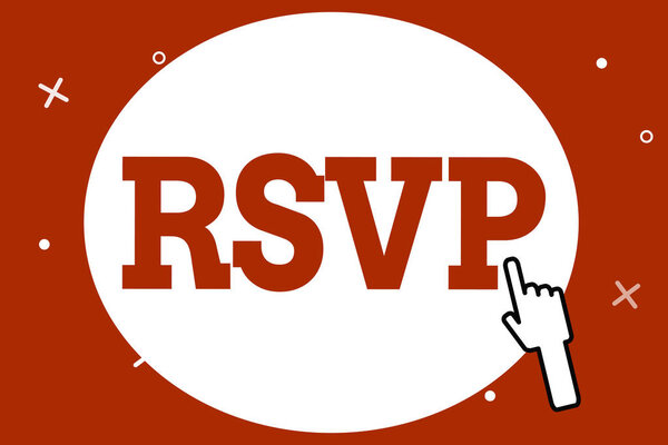 Conceptual hand writing showing Rsvp. Business photo showcasing Please reply to an invitation indicating whether one plans to attend