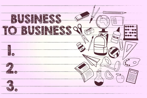 Текстовий знак, що показує бізнес до бізнесу. Концептуальна фотографія Комерційна операція між двома бізнесами — стокове фото