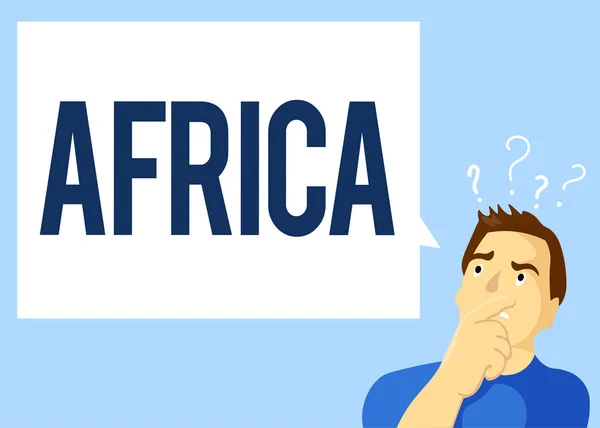 Konceptuella hand skriva visar Afrika. Företag foto text världens andra största och andra folkrikaste kontinenten Arab — Stockfoto