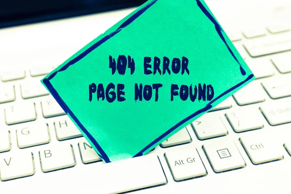 Word writing text 404 Error Page Not Found. Business concept for Webpage on Server has been Removed or Moved — Stock Photo, Image