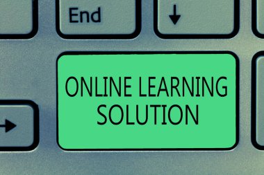 Online öğrenme çözüm gösterilen Not yazma. Elektronik iş fotoğraf vitrine kullanımı erişmek için eğitim öğretim programı