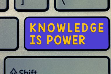 El yazısı metin bilgi güç. Deneyim ve eğitim edinilen kavramı anlam becerileri