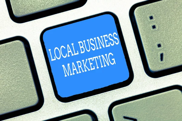 Segno Testo Che Mostra Local Business Marketing Foto Concettuale Specifiche — Foto Stock