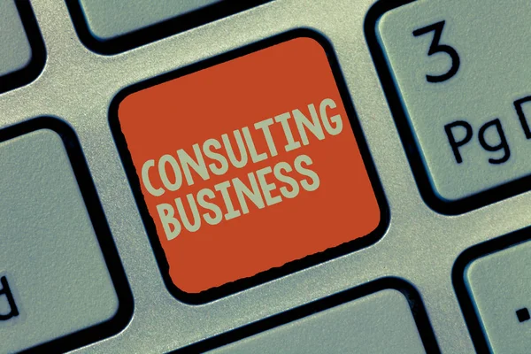 Texto para escrita de palavras Consulting Business. Conceito de negócio para Consultoria Especialistas Firme dar Conselho Profissional — Fotografia de Stock