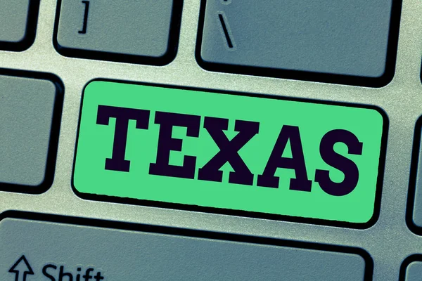 Scrivere testi a mano Texas. Concetto significato basato sulla parola Caddo taysha che significa amici e si trova in noi — Foto Stock