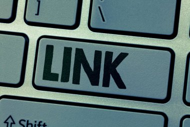 Link gösterilen Not yazma. Ağ arasında Web sayfaları bağlantı yollarının zincirindeki döngüsü vitrine iş fotoğraf