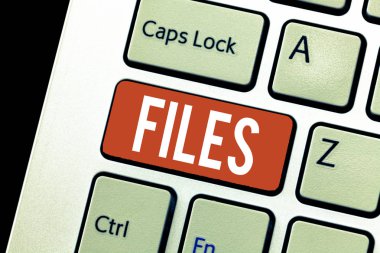 El yazısı metin dosyaları. Klasör kutusuna gevşek kağıtları birlikte orderr kolay başvuru için tutarak anlam kavramı