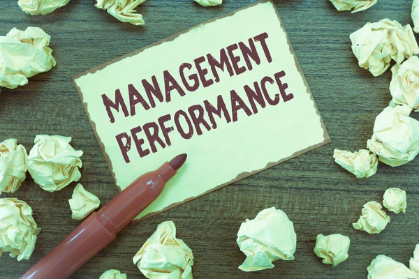 Gestione testi calligrafia Performance. Concetto che significa feedback sulle competenze e competenze manageriali — Foto Stock
