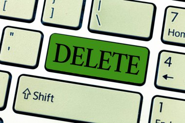 Delete gösterilen Not yazma. İş fotoğraf vitrine kaldırın veya çizgi yıldaen çizerek yazılı veya basılı sorun yok