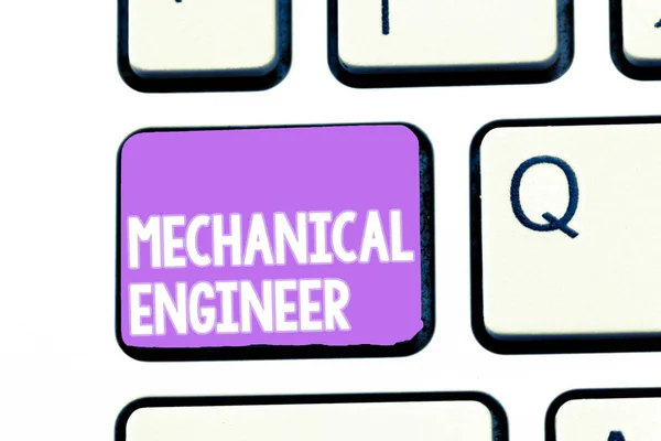 Γραπτό σημείωμα που δείχνει Μηχανολόγος Μηχανικός. Επαγγελματική φωτογραφία παρουσίαση Εφαρμοσμένης Μηχανικής Πειθαρχίας για Μηχανολογικό Σύστημα — Φωτογραφία Αρχείου