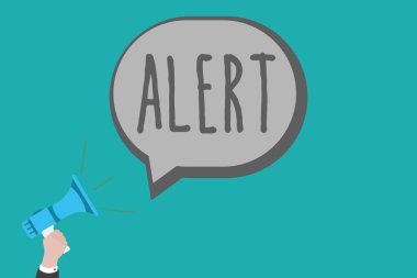 Uyarı gösterilen metin işareti. Kavramsal fotoğraf bir duyuru sinyal uyarı tehlike uyanık olmanın devlet