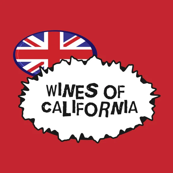 Writing note showing Wines Of California. Business photo showcasing Best Winemakers in the USA Export Quality Beverage — Stock Photo, Image