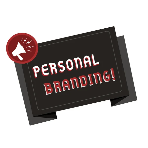 Textskylt som visar Personal Branding. Konceptuell bild Praktik av människor Marknadsföra sig själva Bild som varumärken — Stockfoto