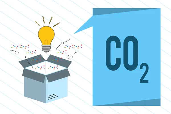 Testo di scrittura di parole Co2. Concetto di business per gas serra non combustibili che contribuisce al riscaldamento globale — Foto Stock