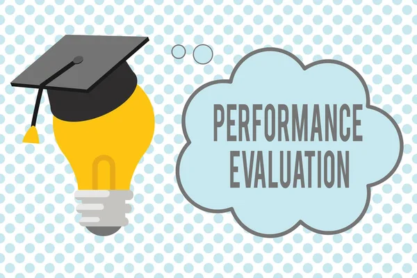 Escrita de mão conceitual mostrando Avaliação de Desempenho. Foto de negócios mostrando avalia o desempenho dos funcionários Contribuição geral — Fotografia de Stock