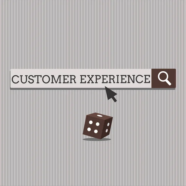 Tekst pisma doświadczenia klienta. Koncepcję co oznacza interakcji między zadowolonych klientów i organizacji — Zdjęcie stockowe