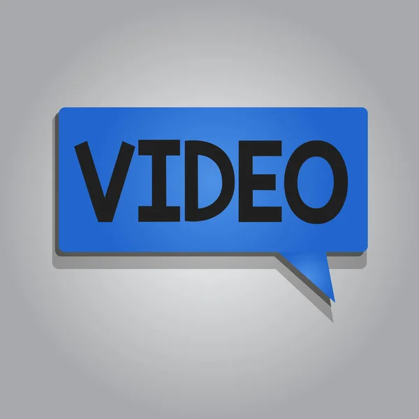 Aplikace Word psaní textu Video. Obchodní koncept pro záznam, reprodukci nebo vysílání z pohyblivé vizuální obrazy — Stock fotografie
