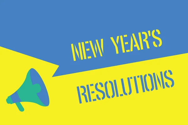 Skriva Obs visar nytt år s är resolutioner. Företag foto skylta Wishlist lista över saker att uppnå eller förbättra — Stockfoto