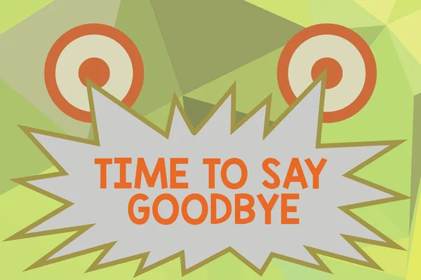 Scrivere una nota che mostri il tempo di dire addio. Business photo showcase Addio Addio Arrivederci a quando ci rivedremo — Foto Stock