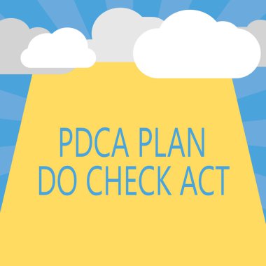 PDCA Plan yapmak kontrol hareket gösteren Not yazma. Sorunları çözme sürecinde iş fotoğraf Deming tekerlek vitrine geliştirilmiş.