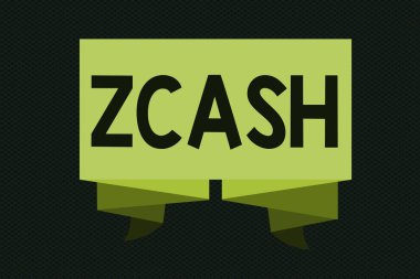 Zcash gösterilen Not yazma. Cryptocurrency anonim sağlar adem-i merkeziyetçi blockchain ile vitrine iş fotoğraf