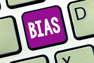 Word metin yazma önyargı. İş kavramı lehine ve haksız olmak bir şey kabul karşı önyargı için