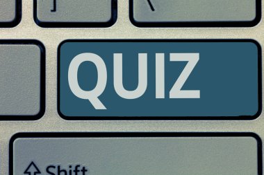 Gösterilen metin işaret Quiz. Kavramsal fotoğraf kısa gayri resmi test öğrencilere bilgi sınavı Test verilen