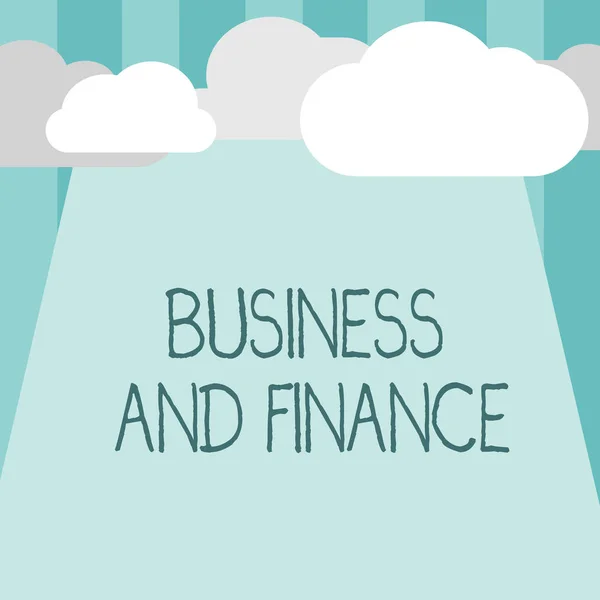Word tekst intoetsen Business en Finance. Businessconcept voor het beheer van activa geld en Fonds van een bedrijf — Stockfoto