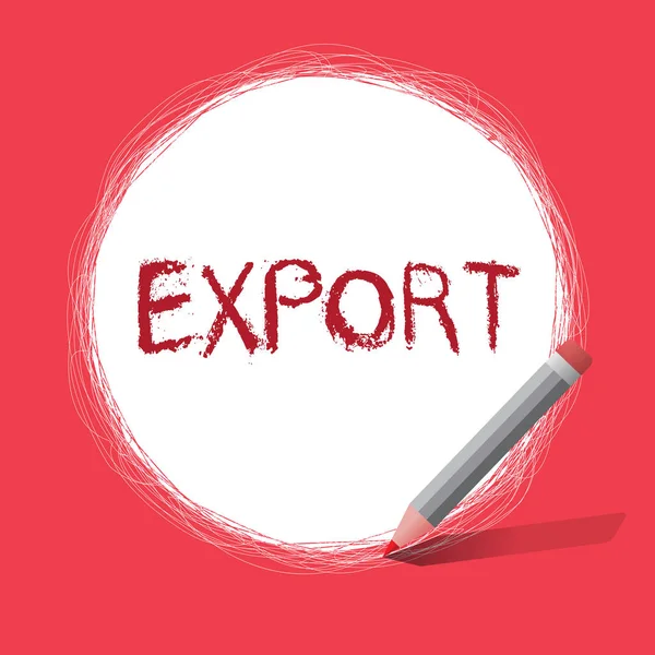 Textzeichen, das den Export zeigt. konzeptionelle Foto senden Waren oder Dienstleistungen in ein anderes Land zum Verkauf Massenproduktion — Stockfoto