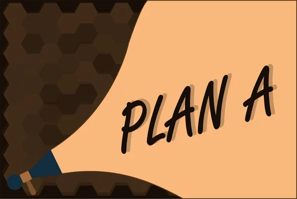 Handschrift Textplan a. Konzept, d.h. ursprünglicher Plan oder Strategie detaillierter Vorschlag, etwas zu tun — Stockfoto