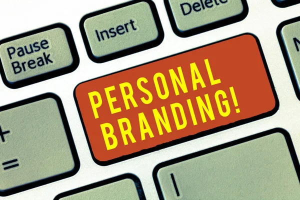Handwriting text Personal Branding. Concept meaning Practice of People Marketing themselves Image as Brands