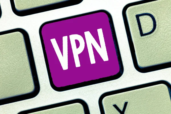 Word writing text Vpn. Business concept for Redirects your connection to the Internet through configured server — Stock Photo, Image