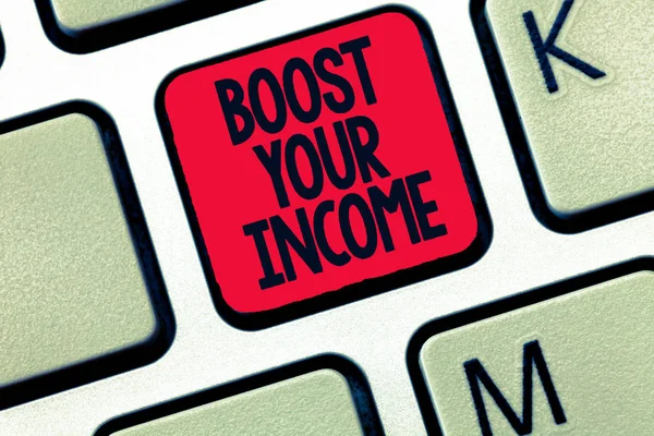 Konzeptionelle Handschrift, die das Einkommen steigert. Business Fototext erhöhen Sie Ihre Geldanlage freiberuflicher Handel — Stockfoto